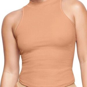 Skims Cotton Rib Mock Neck Tank – Sedona – Size Large – NWOT